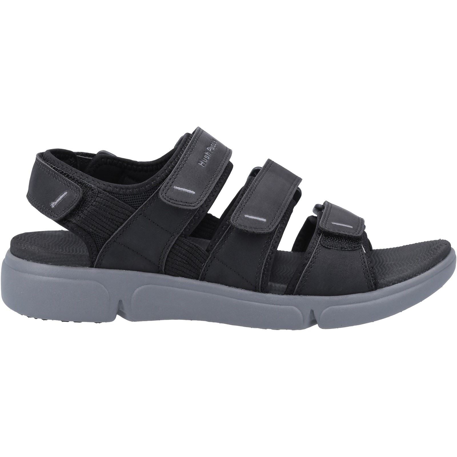 Hush Puppies Raul Multi Velcro strap Mens Summer in Black