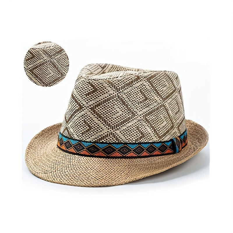 Stylish British Jazz Straw Breathable Sun Hat