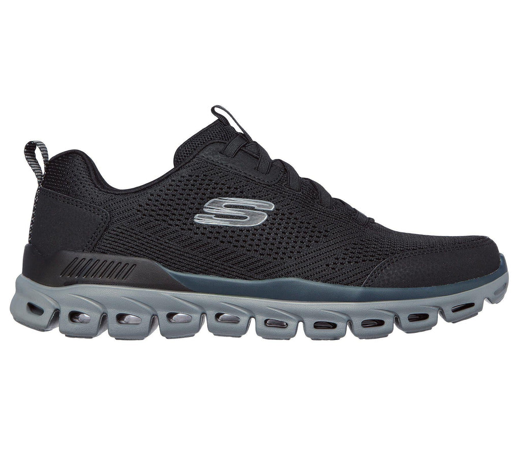 Skechers Men's Glide-Step Sneaker Shoes in Black/Grey in UK 6 to UK 13