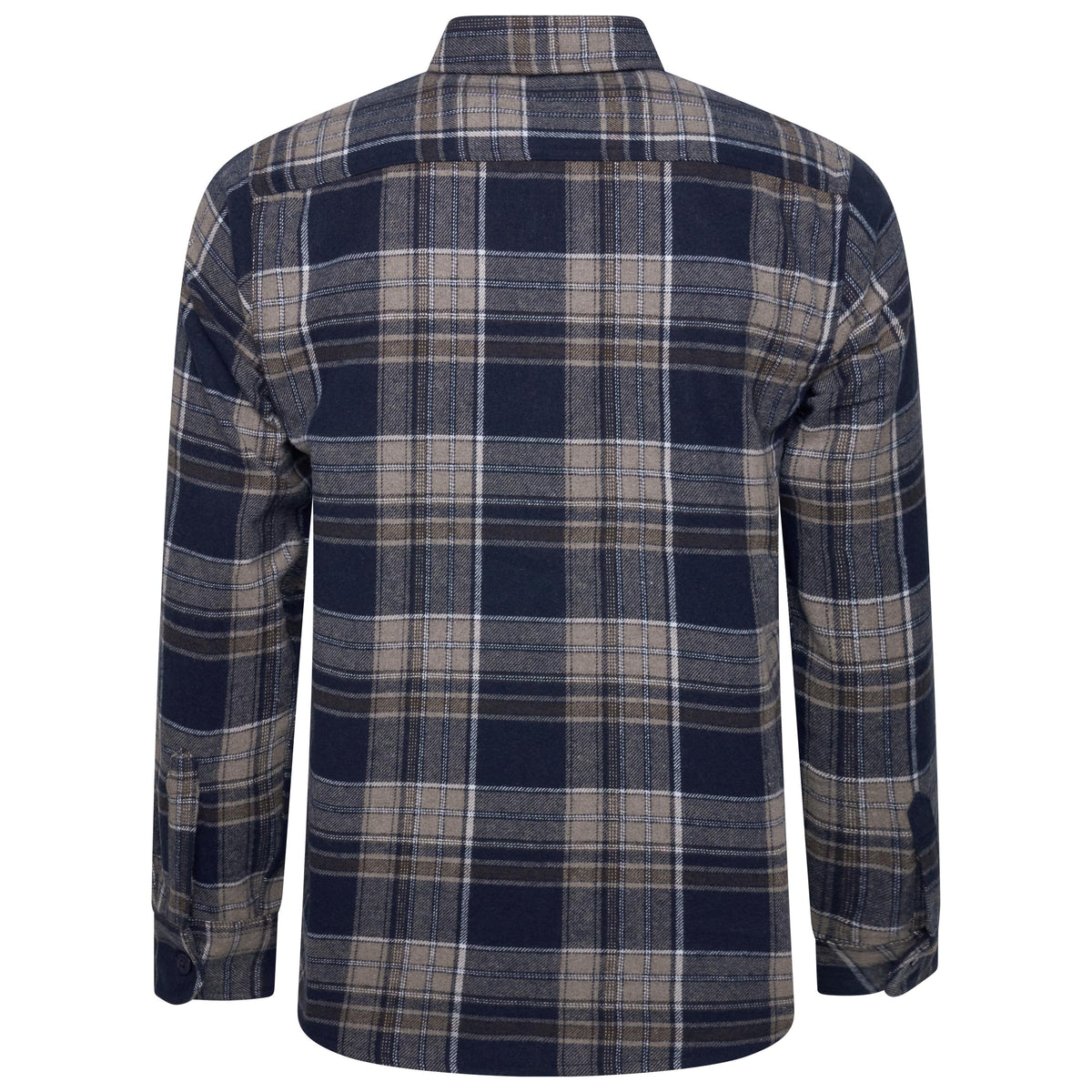 Ex-Chain Store Men's Brushed Cotton Check Overshirt | Long Sleeve Regular Fit | S-2XL