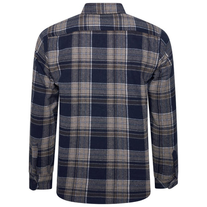 Ex-Chain Store Men's Brushed Cotton Check Overshirt | Long Sleeve Regular Fit | S-2XL
