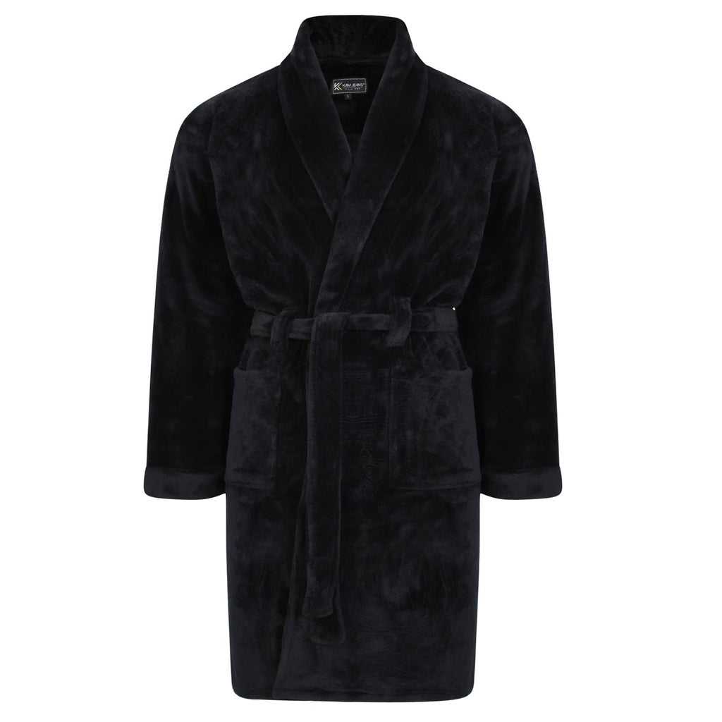 Kam Jeanswear Men's Plus Size Velour Dressing Gown in 3 Colours, Sizes 2XL to 8XL