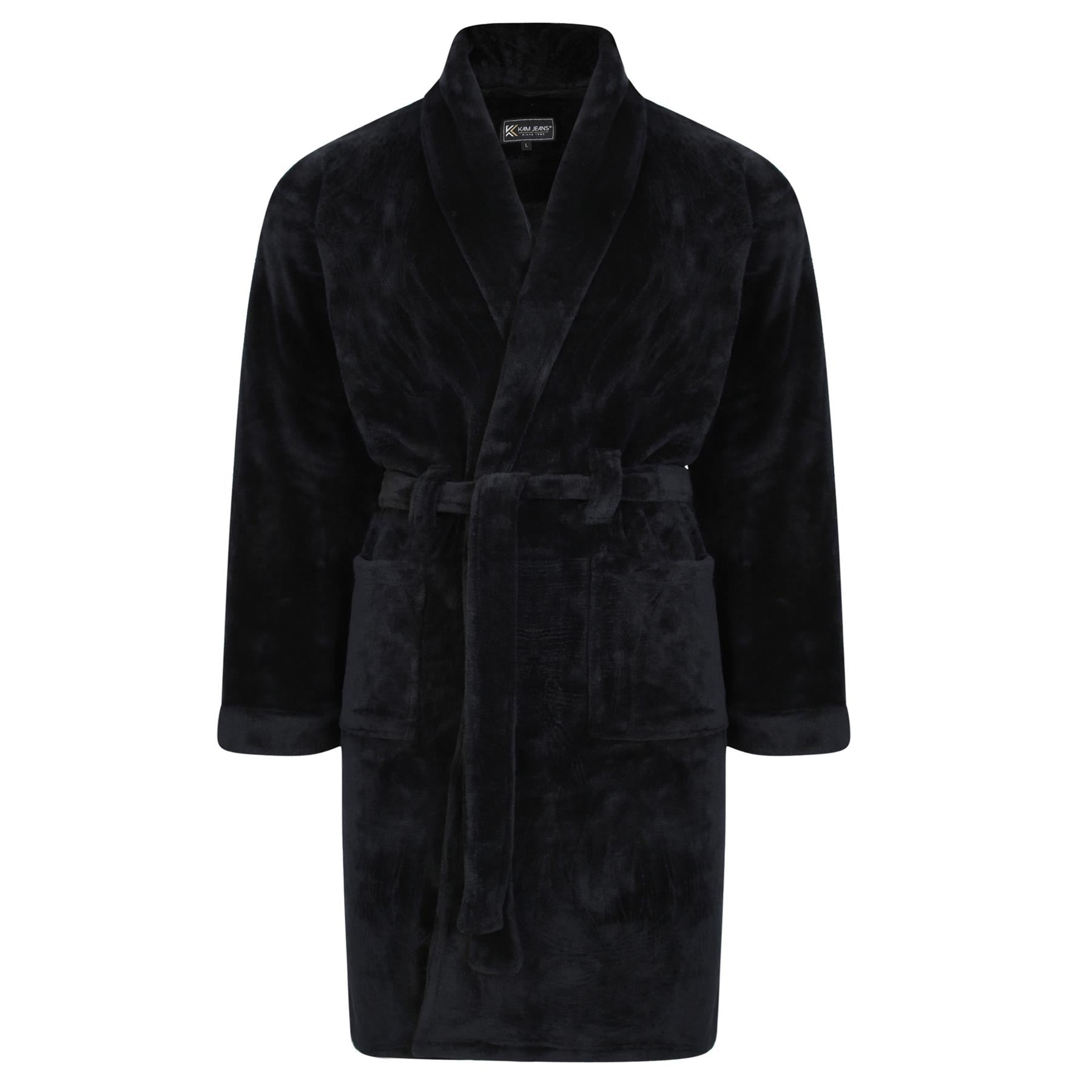 Kam Jeanswear Men's Plus Size Velour Dressing Gown in 3 Colours, Sizes 2XL to 8XL