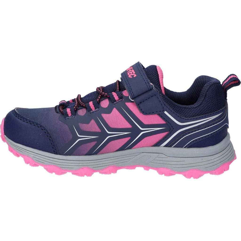 Hi-Tec Girl's Scooby Low WP Jr Hiking Boots in Naval Academy/Azalea Pink 1 to 13