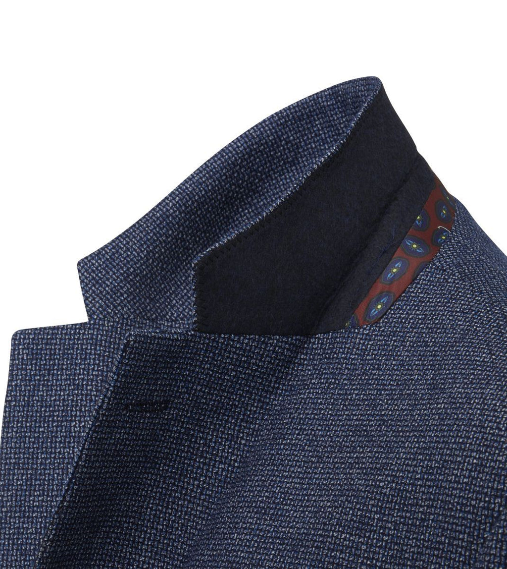 Skopes Tailored Fit Cole Jacket For Men in Navy Textured Weave, 36S-62L