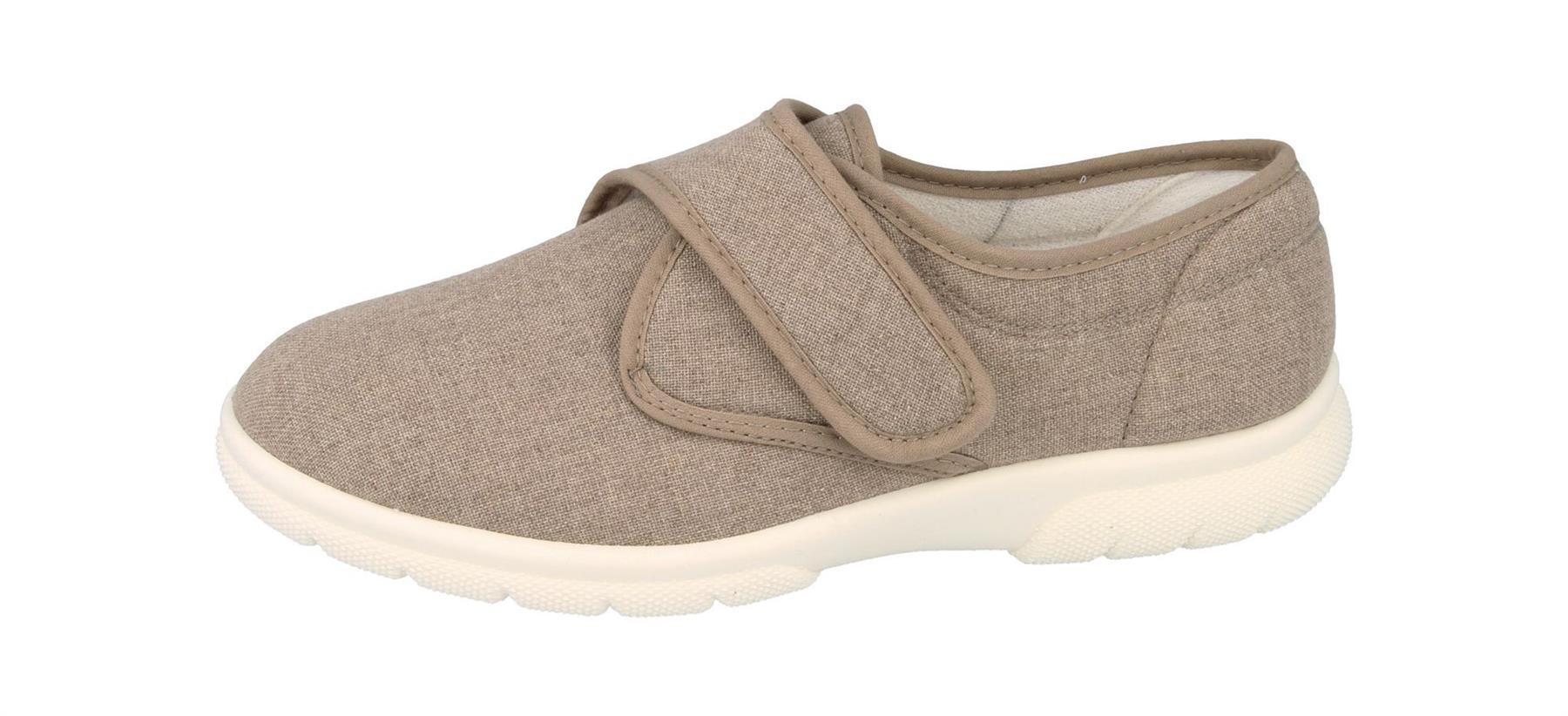 Men'S Canvas / Summer Shoes (Cannock)6V Wide Fit in Taupe By DB Shoes in Taupe