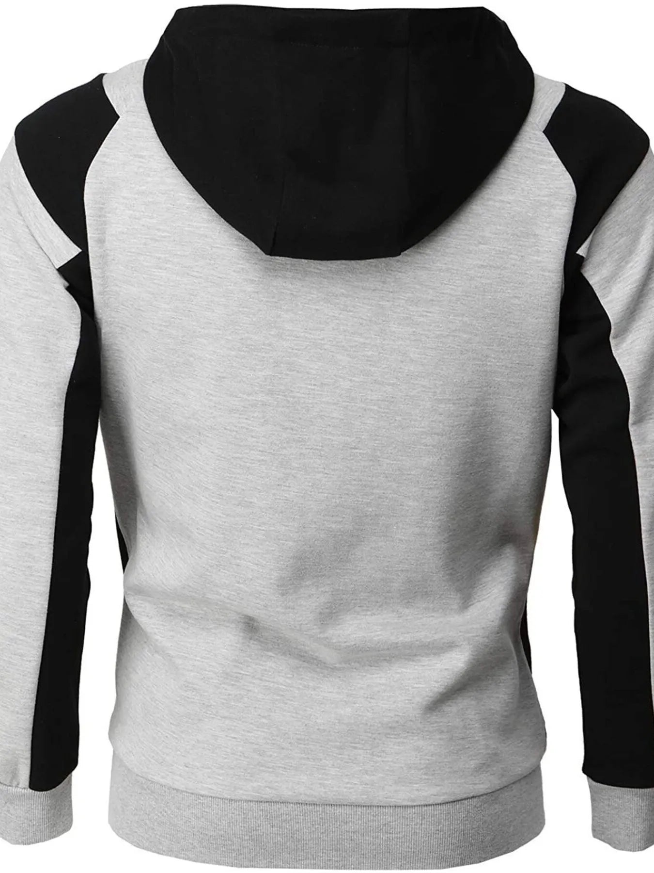 Men's Color Block Zip-Up Hoodie