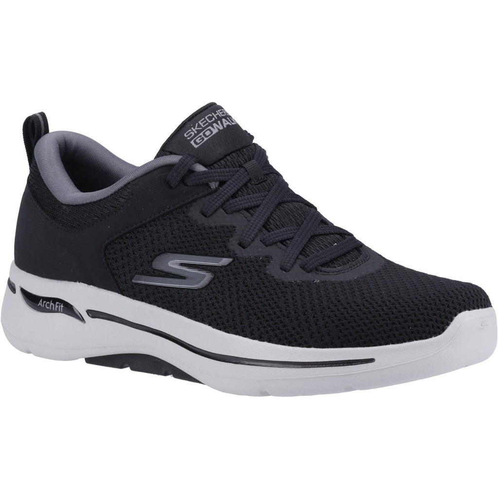 Skechers (GAR216254) Men's Go Walk Arch Fit Clinton Trainers in Black/Grey 6 to 12