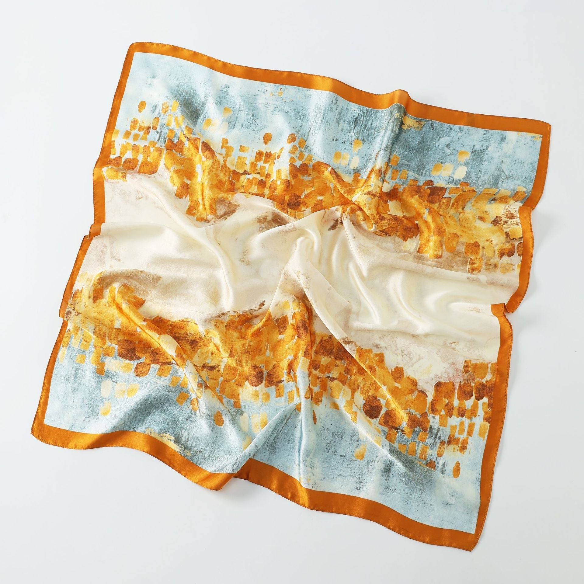 Women's Luxury Mulberry Silk Scarf, Printed Square Scarf, Fashion Bandana