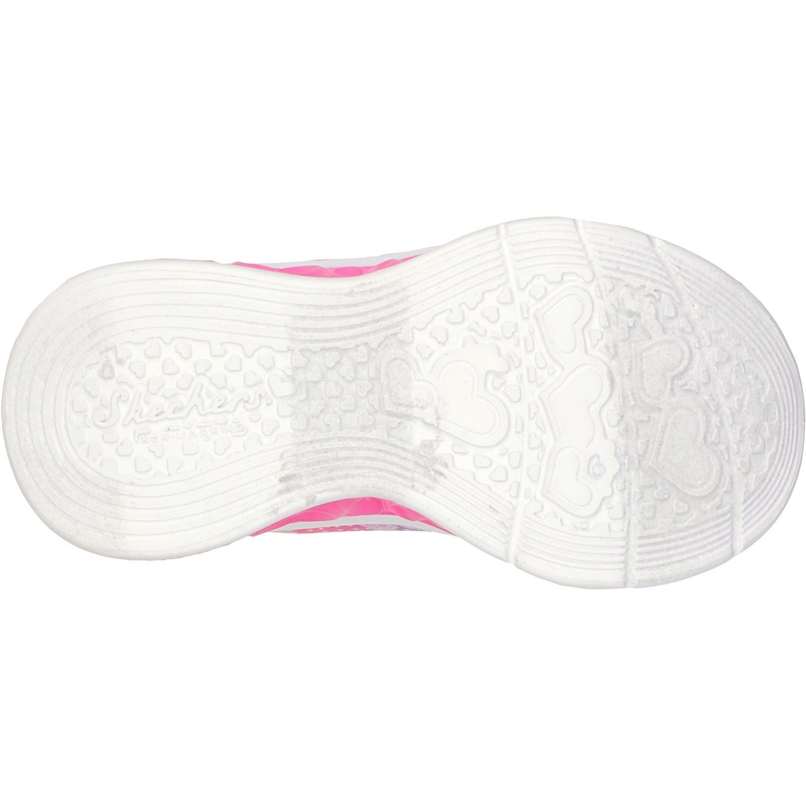 Skechers (GAR302315N) Childrens Sports Flutter Heart Lights Simply Love Shoes in UK 4 to 9