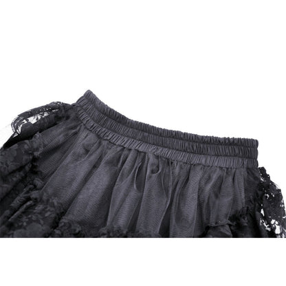 Dark In Love Lolisa Skirt – High-Low Black Lace Skirt