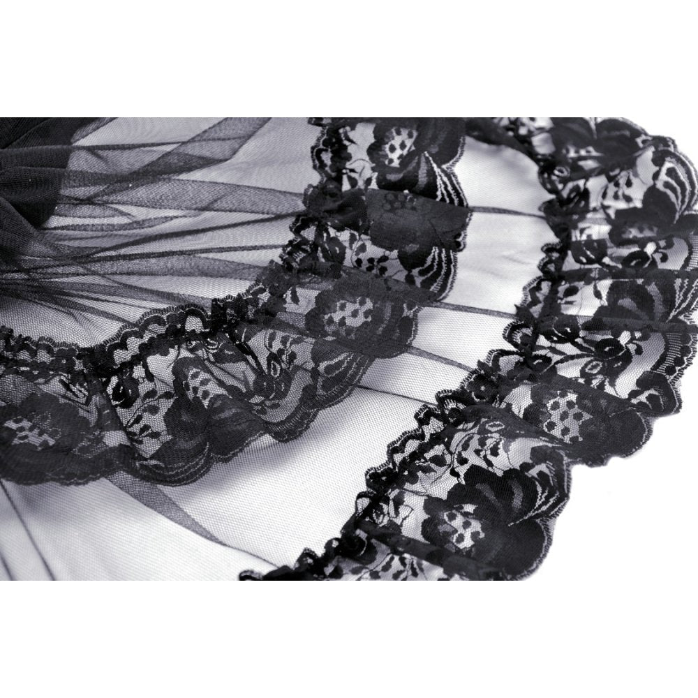 Dark In Love Lolisa Skirt – High-Low Black Lace Skirt