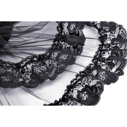 Dark In Love Lolisa Skirt – High-Low Black Lace Skirt