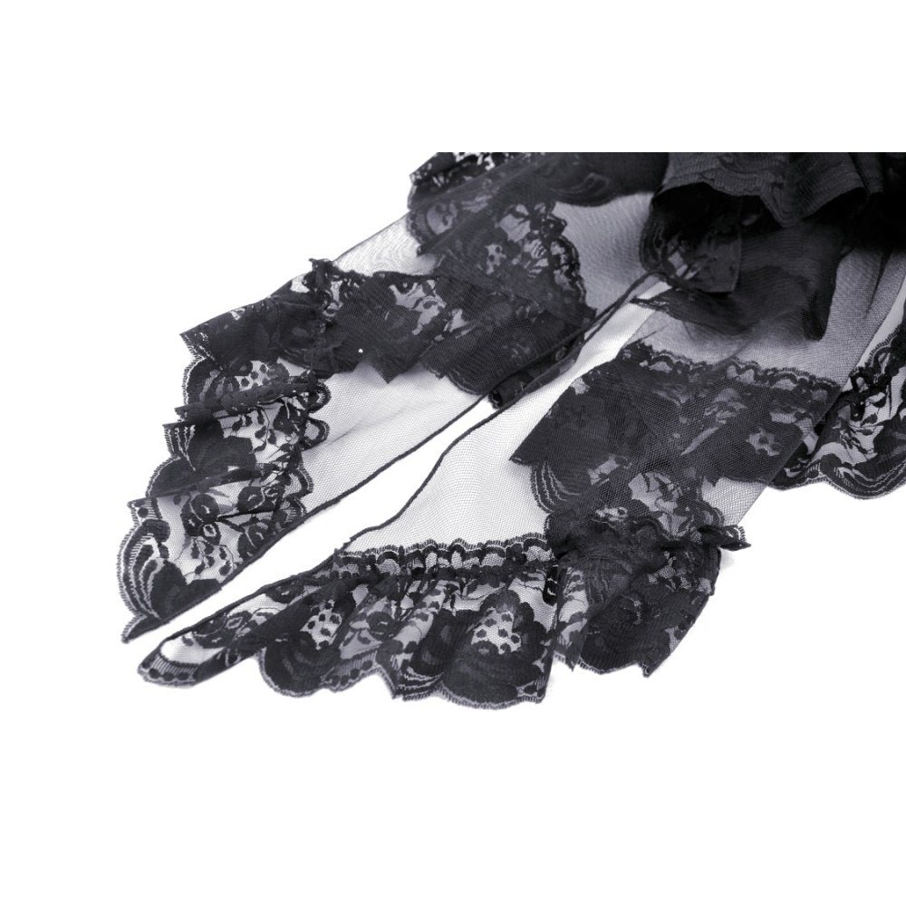 Dark In Love Lolisa Skirt – High-Low Black Lace Skirt
