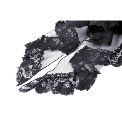 Dark In Love Lolisa Skirt – High-Low Black Lace Skirt