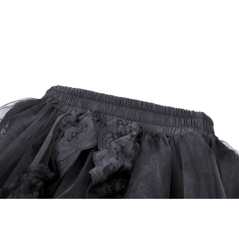 Dark In Love Lolisa Skirt – High-Low Black Lace Skirt