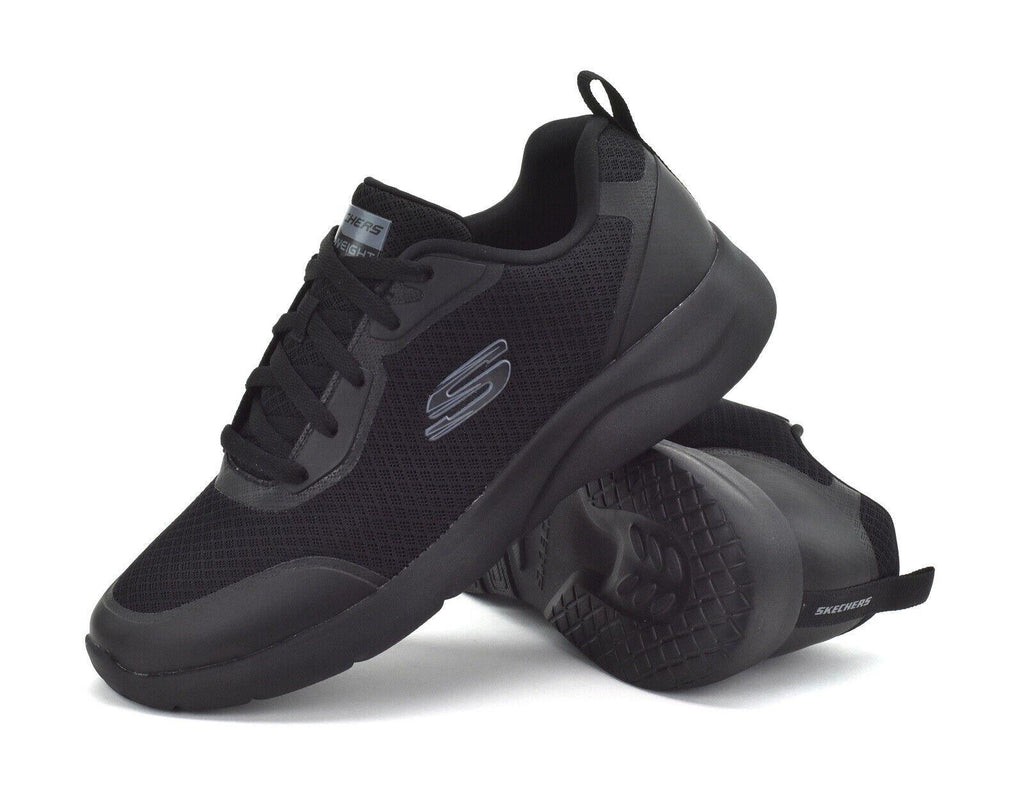 Men's Skechers Dynamight 2.0 Full Pace All Black Trainers Shoes