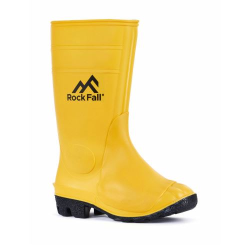 Rock Fall RF210 Swill Powerjet Protection Safety Wellington in 7 to 13, Yellow