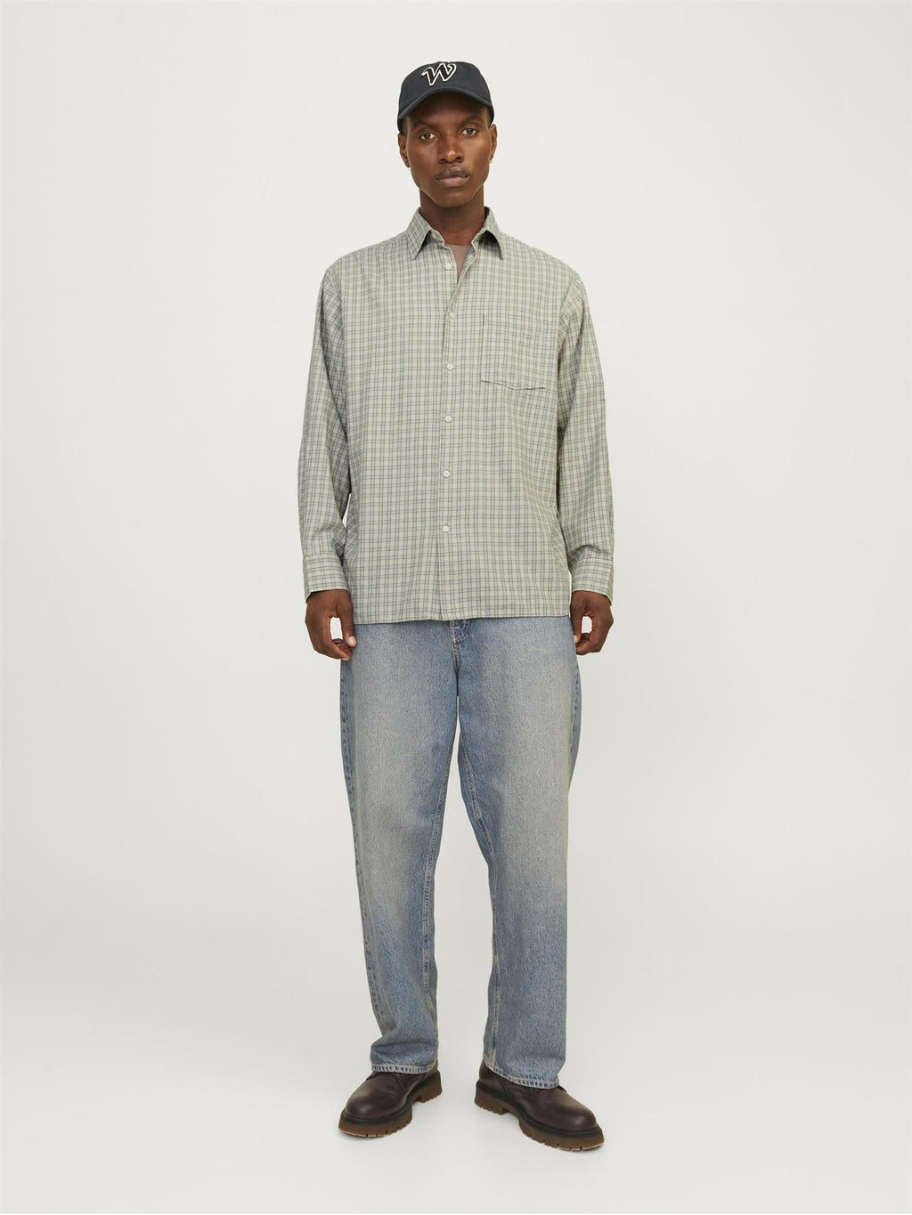 Jack & Jones Long Sleeves Check Shirt For Men (JORROBB) in 2 Colours, L-XL