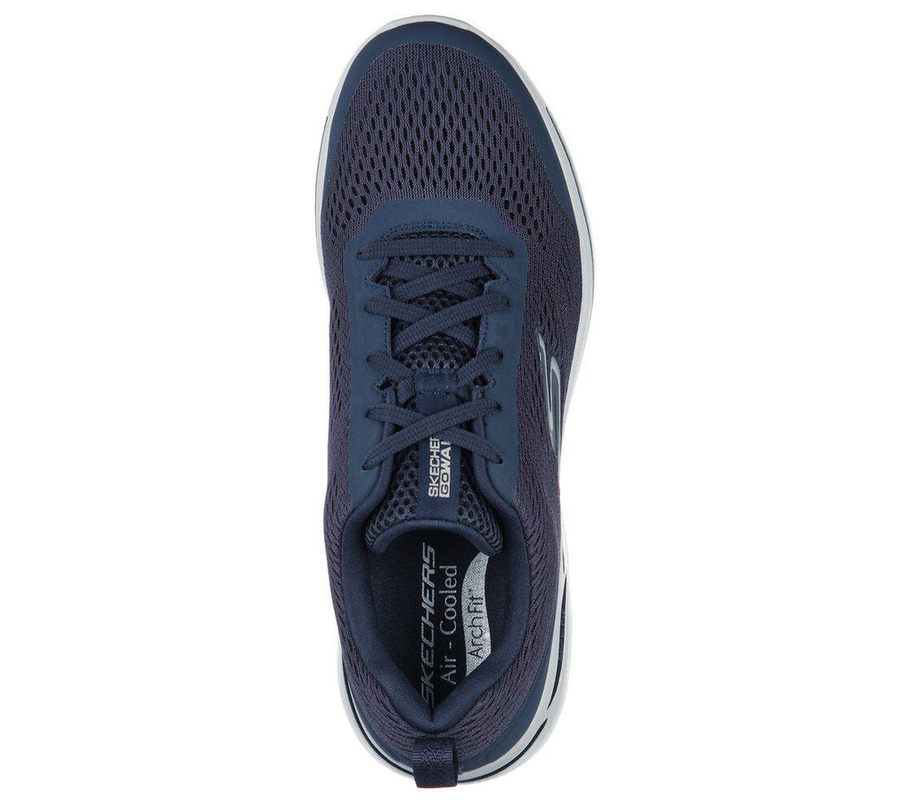 Skechers Men's GOwalk Arch Fit - Idyllic Sneaker Shoes in Navy/Gold in Size UK7 to UK15