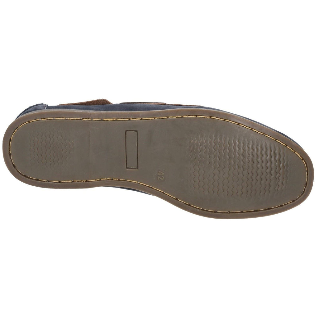 Hush Puppies Henry Classic Lace Up Mens Shoes in Blue/Tan