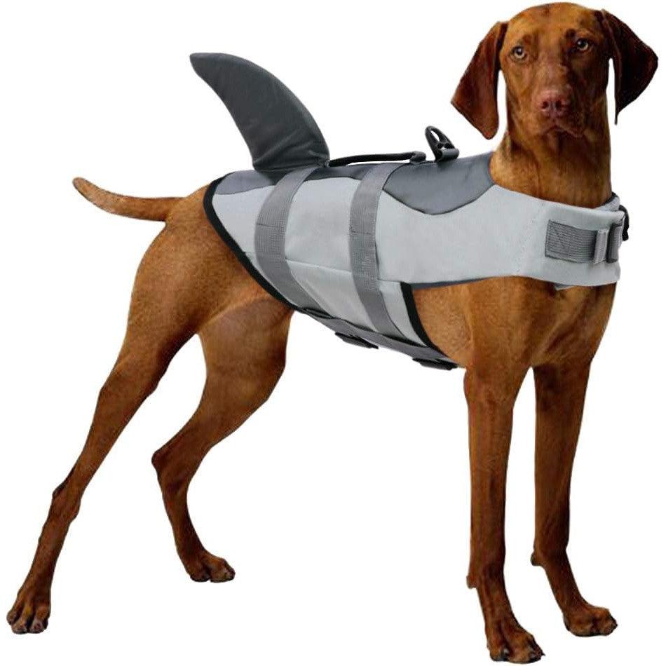 Dog Life Jacket Floatation, Pet Life Vest Shark Costume Size L