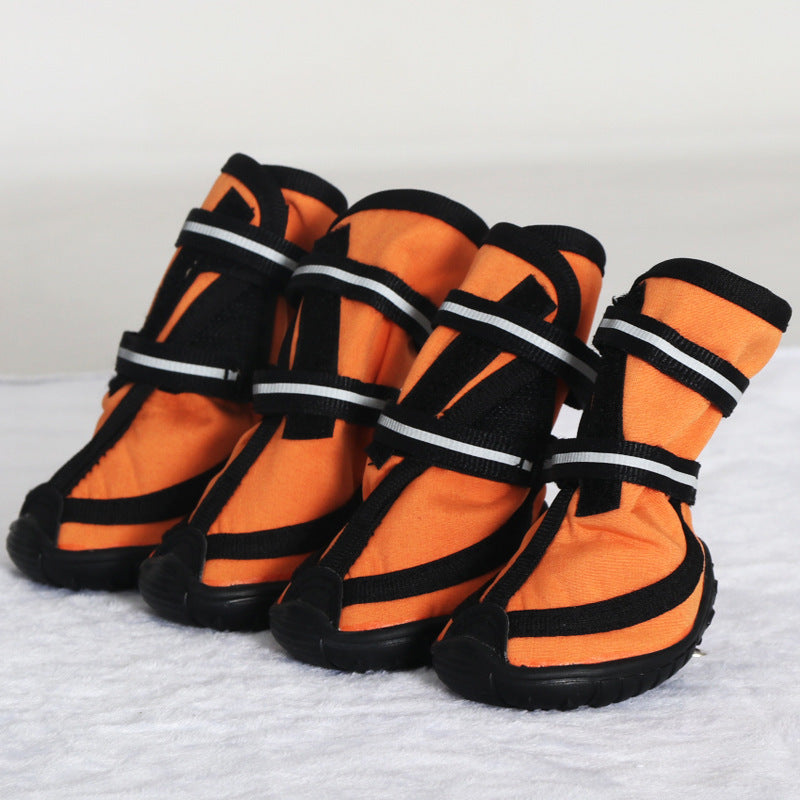Dog Shoes, Double Straps, Non-slip, Wear-resistant And Waterproof