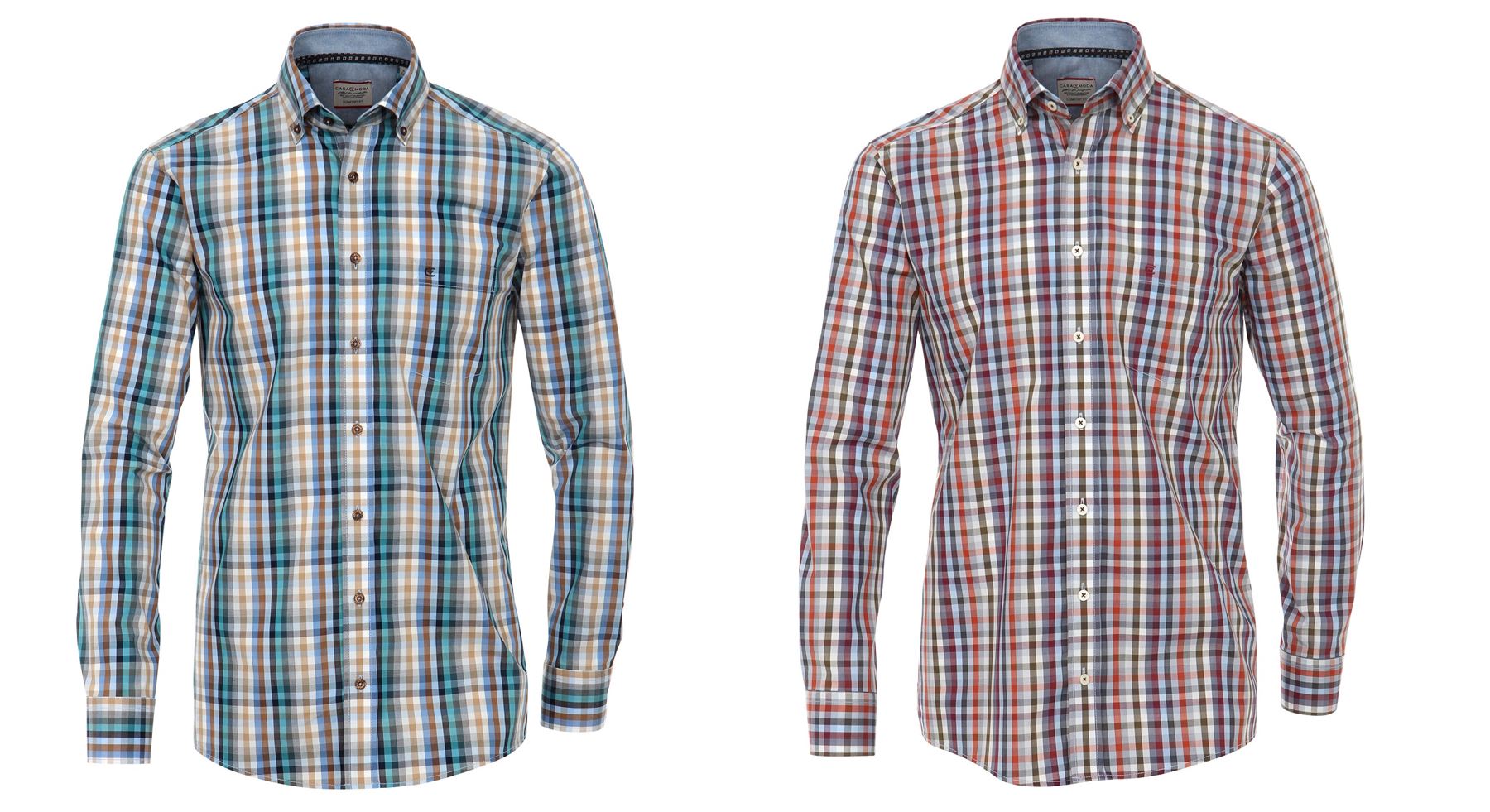 Casa Moda Premium Cotton LS Checked shirt in Size L to 5XL, 2 Color Options