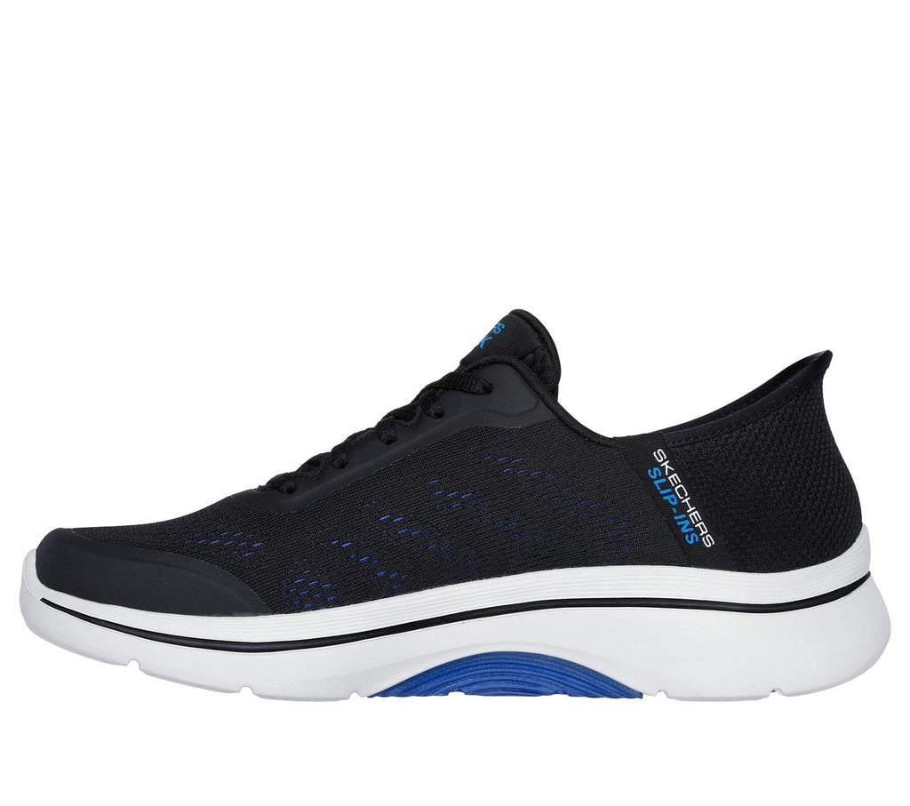 Skechers Lace Up Shoe For Men Slip Ins Go Walk Arch Fit 2.0 Simplicity 2.5 in Black/Blue, 6-15