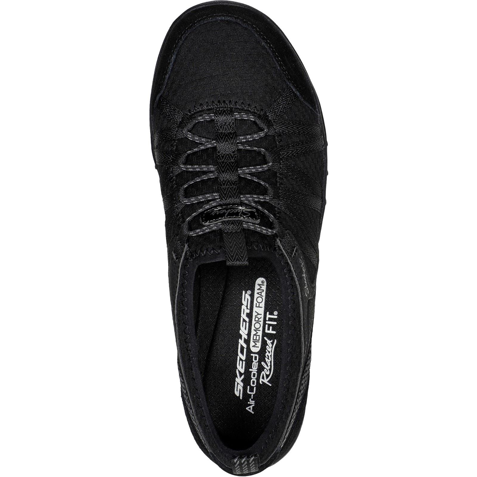 Skechers (GAR100561) Women's Relaxed Fit: Breathe-Easy Rugged Trainer in Black 3 to 8