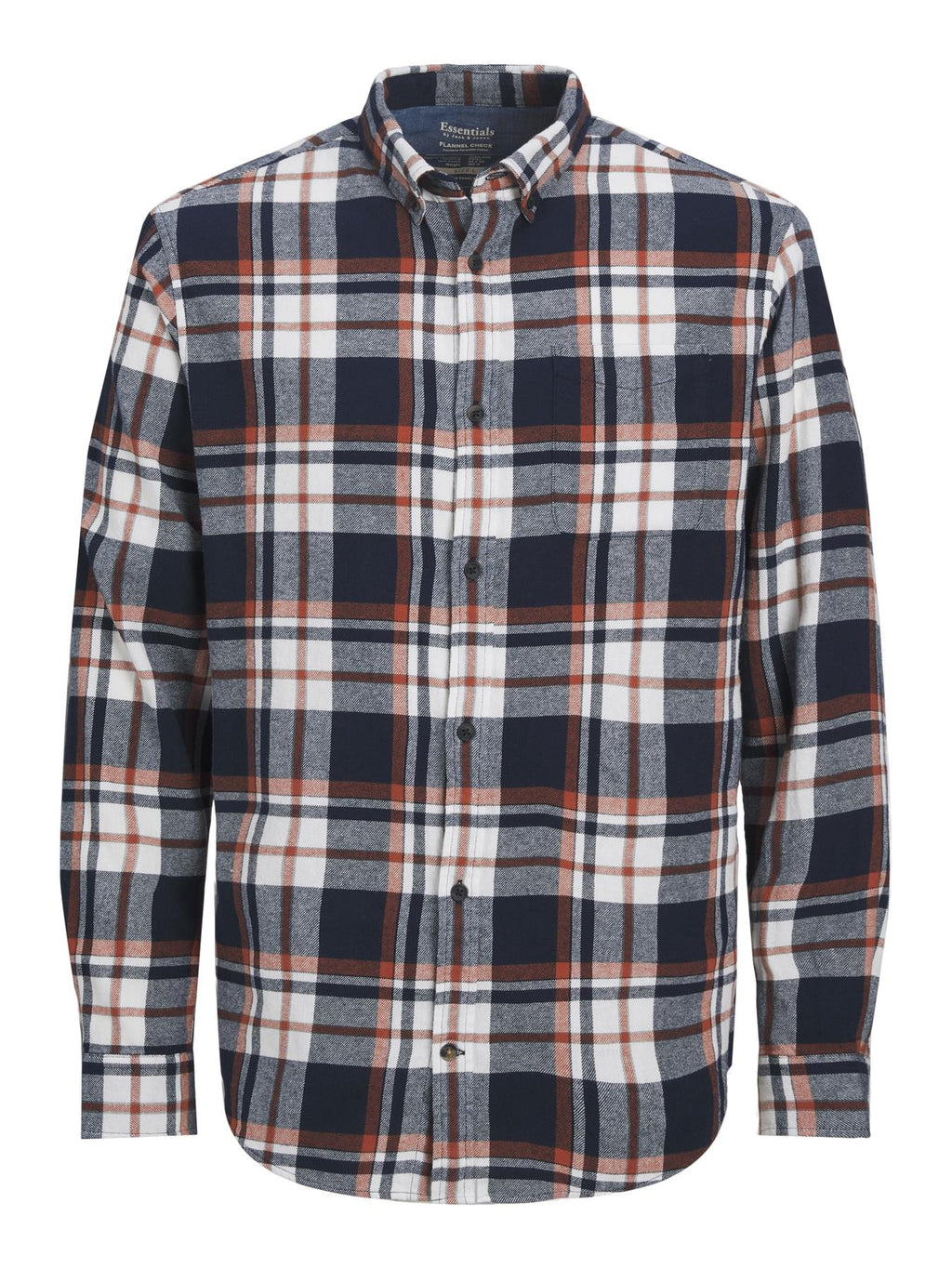 Jack & Jones Long Sleeves Check Shirt For Men (JJECLASSIC AUTUMN) in Hawaiian Sunset, L-XL