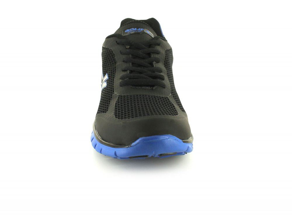 GOLA LIGHT WEIGHT RELAXED FIT BREATHABLE RUNNING TRAINERS IN BLACK/BLUE IN SIZE UK7 TO UK15