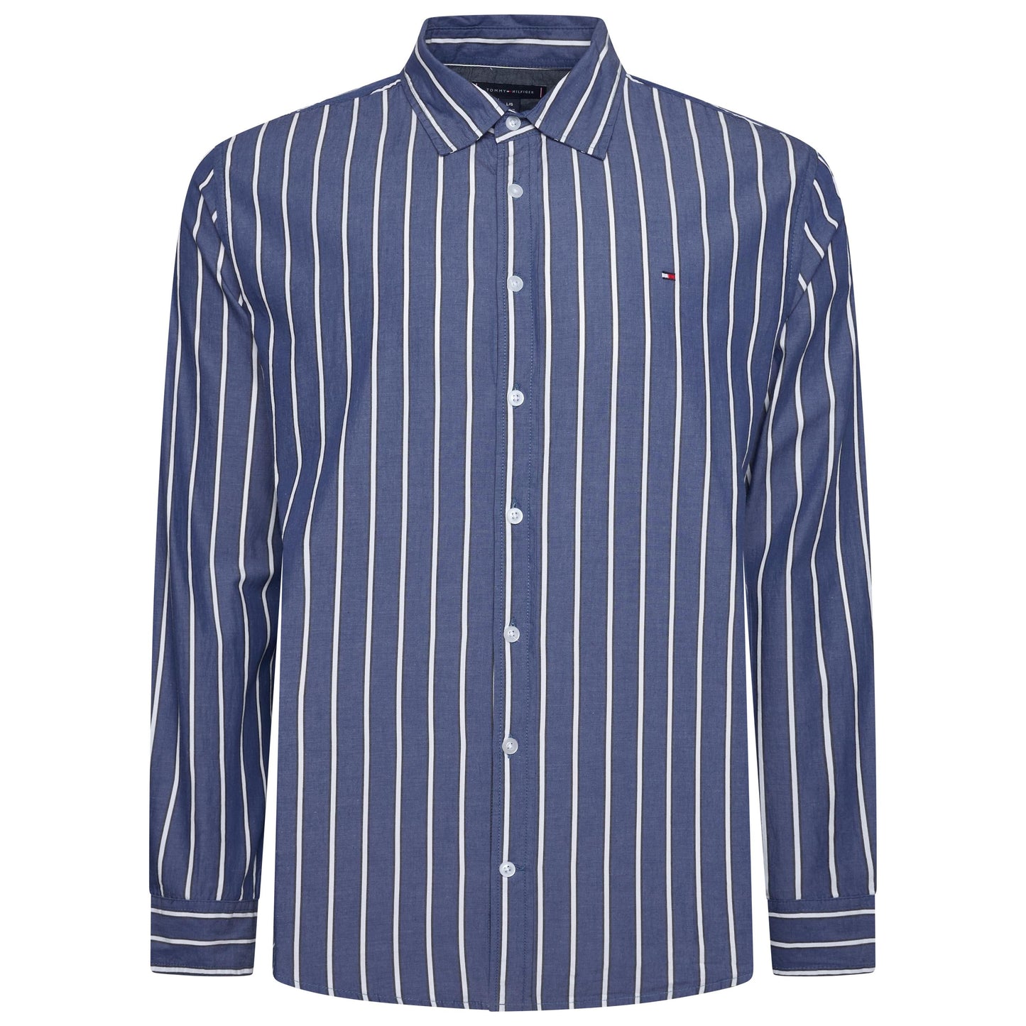 Tommy Hilfiger Men's Striped Fitted Shirt | Dark Blue & Light Blue
