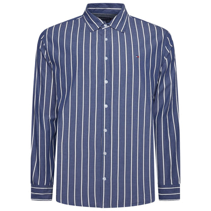Tommy Hilfiger Men's Striped Fitted Shirt | Dark Blue & Light Blue