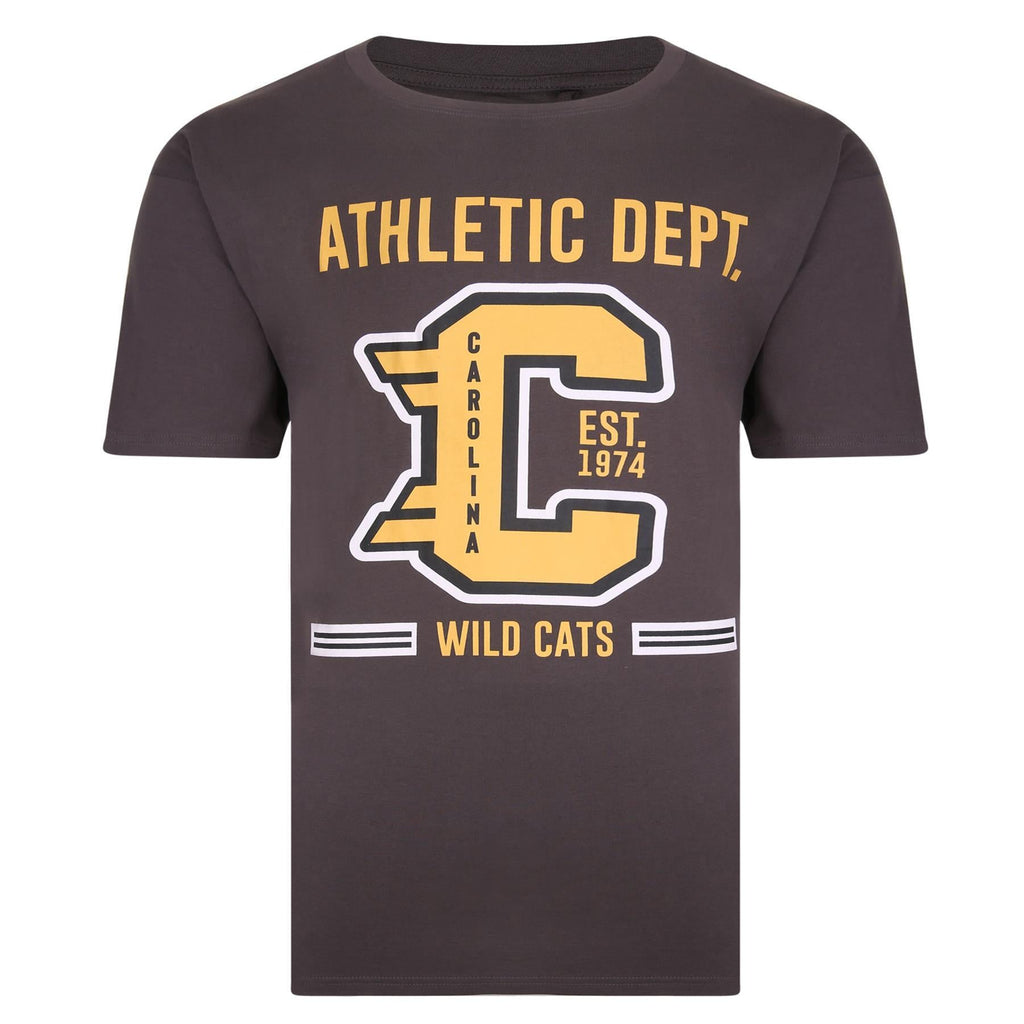 Kam - Twin Pack Athletic Tee In Charcoal-Navy 2Xl-8Xl