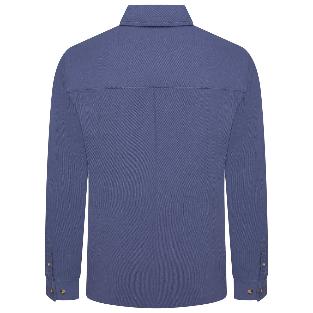 Ex-ASOS Men's Blue Heavyweight Cotton Twill Overshirt with Pockets