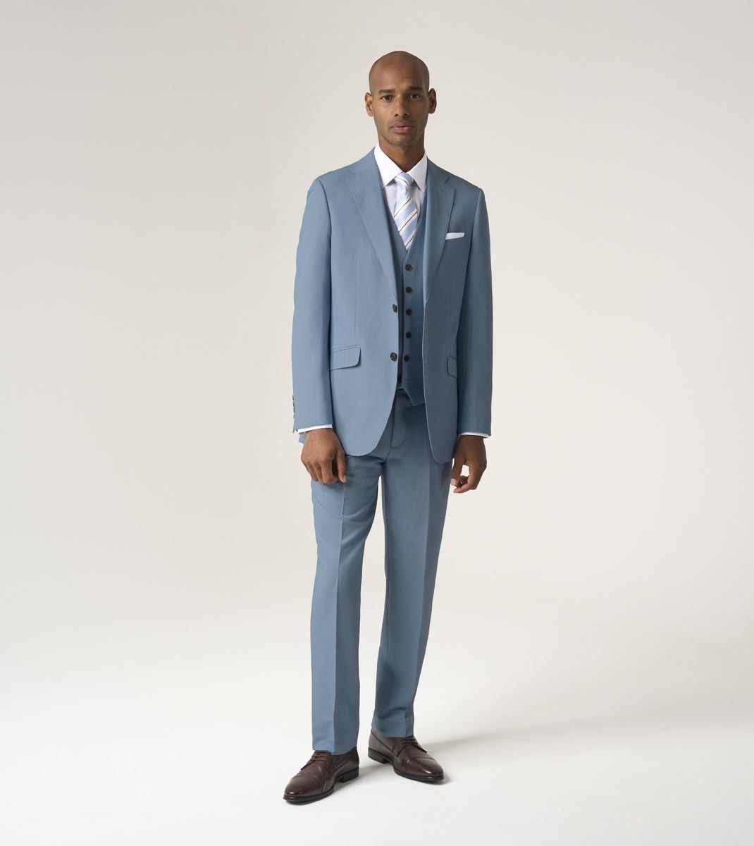 Skopes Beckett Suit Tailored Fit Trouser For Men ins Pale Blue, 30W-58W