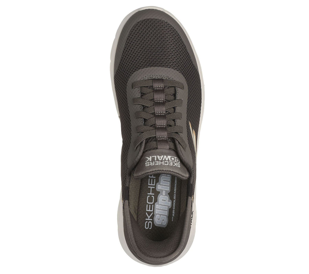 Skechers Men's Slip-ins GO WALK Flex - Hands Up Shoes in Brown, Sizes 8 to 12