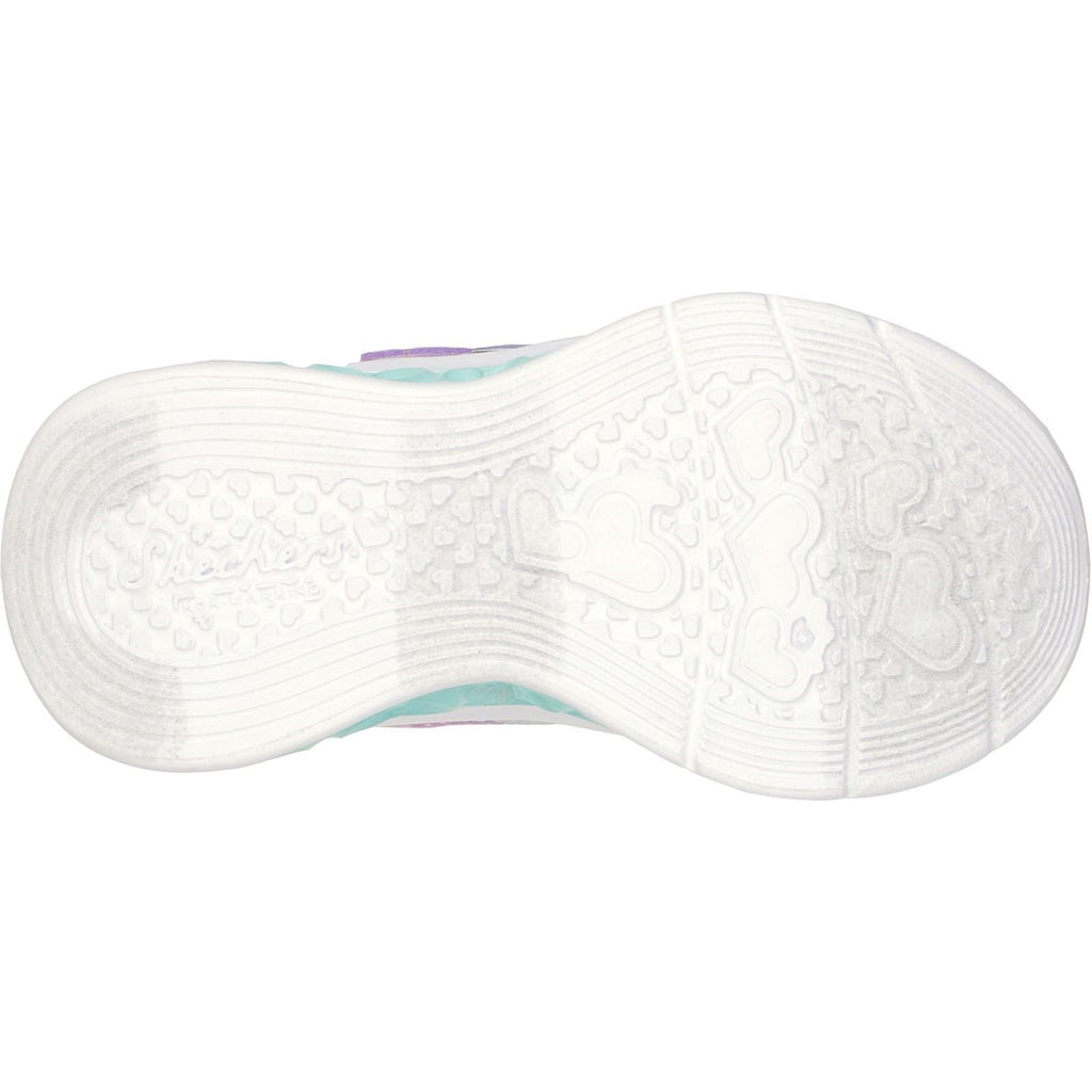 Skechers (GAR302315N) Childrens Sports Flutter Heart Lights Simply Love Shoes in UK 4 to 9