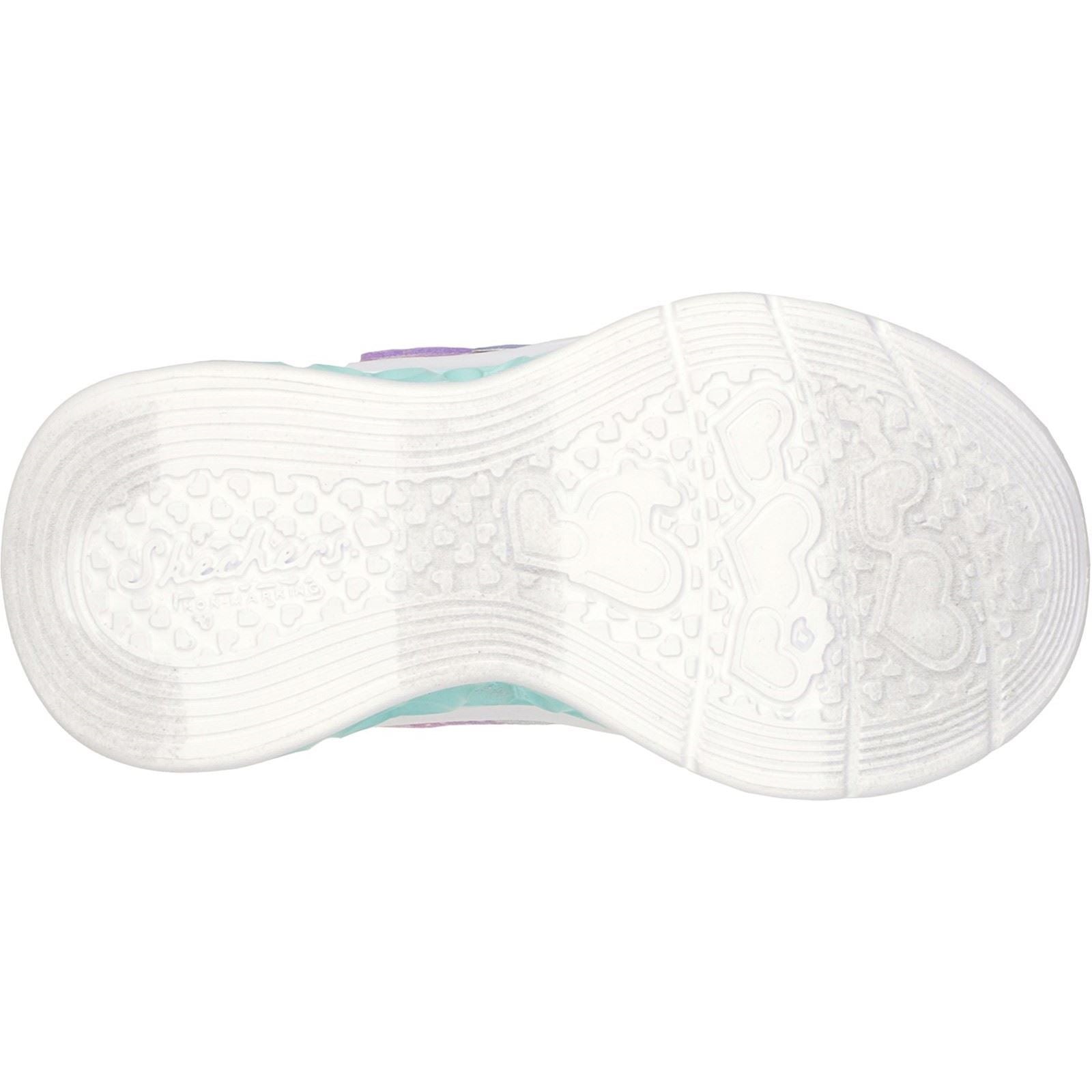 Skechers (GAR302315N) Childrens Sports Flutter Heart Lights Simply Love Shoes in UK 4 to 9
