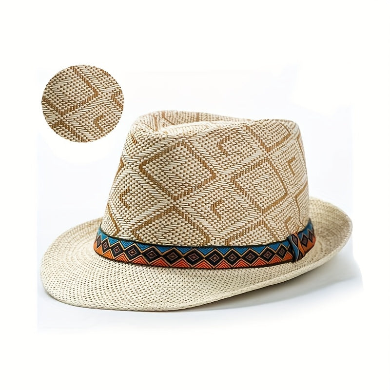 Stylish British Jazz Straw Breathable Sun Hat