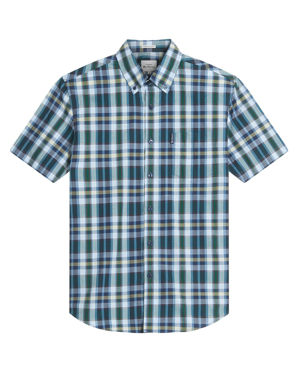 Ben Sherman Irregular Check Short Sleeve Shirt For Men in 2 Colours, 2XL-5XL