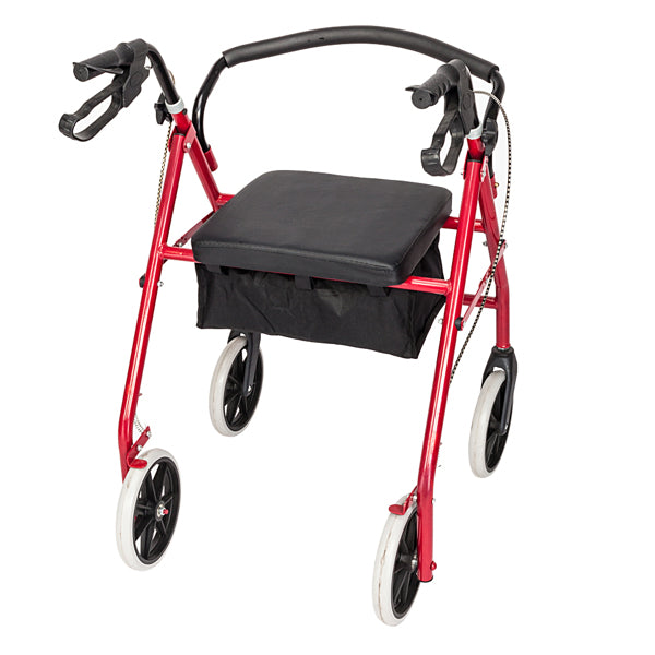Ultra Lightweight Folding Rollator Walker – Adjustable, Portable Aid for Elderly
