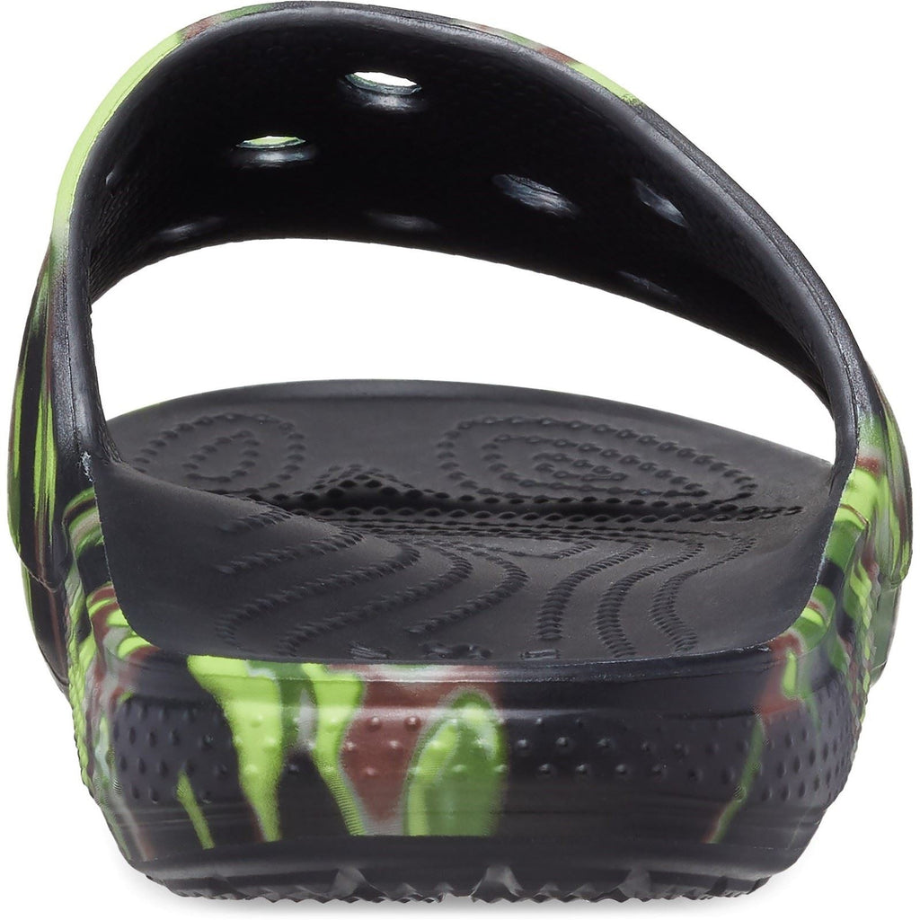 Crocs Unisex's Adult Spray Camo Slide in Black 6 to 12
