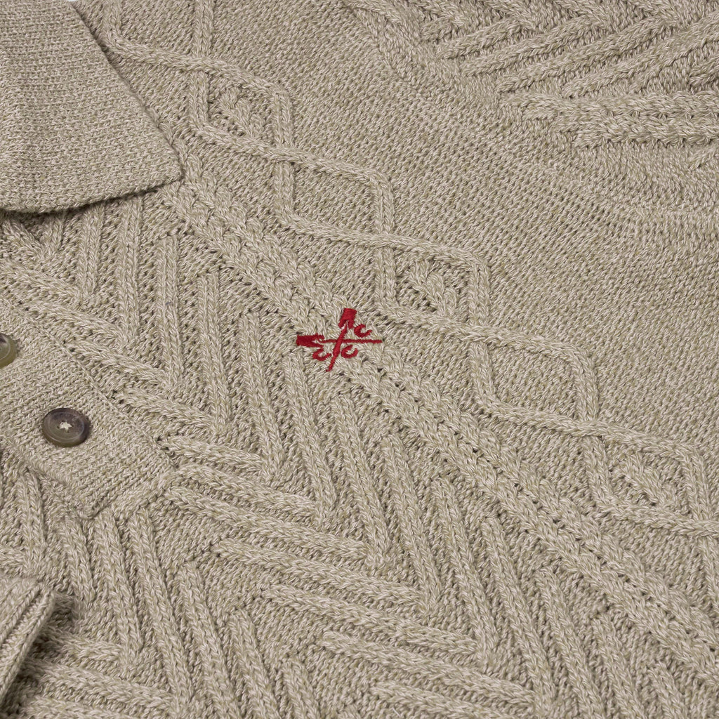 Crew Clothing Company Men's Cable Knit Button Neck Jumper 6 Colours XS–3XL