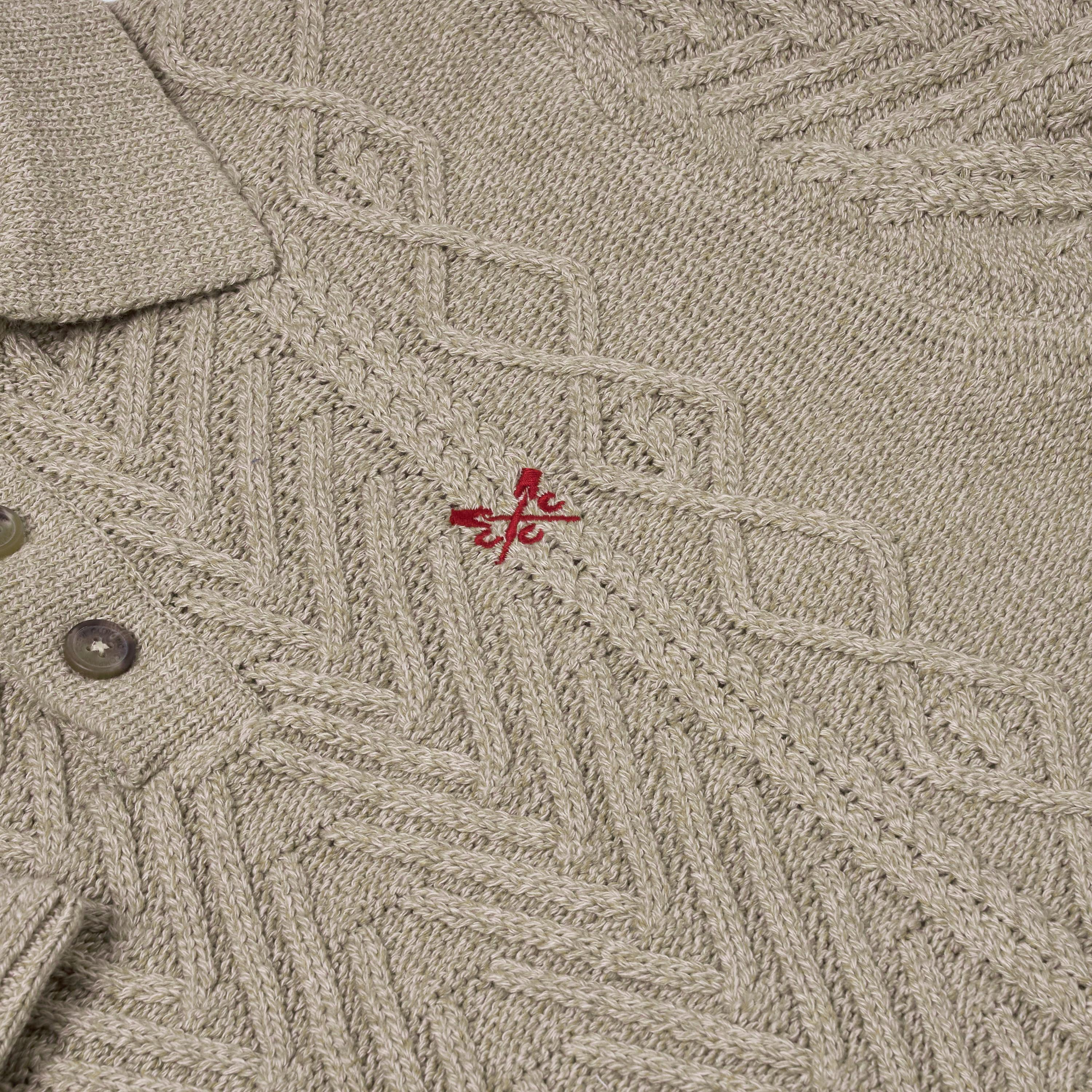 Crew Clothing Company Men's Cable Knit Button Neck Jumper 6 Colours XS–3XL