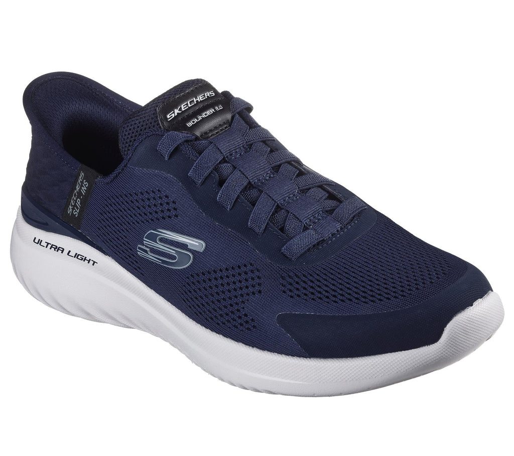 Skechers Slip On Sneaker Shoe For Men Bounder 2.0 Emerged Slip-Ins in Navy, 5.5-13