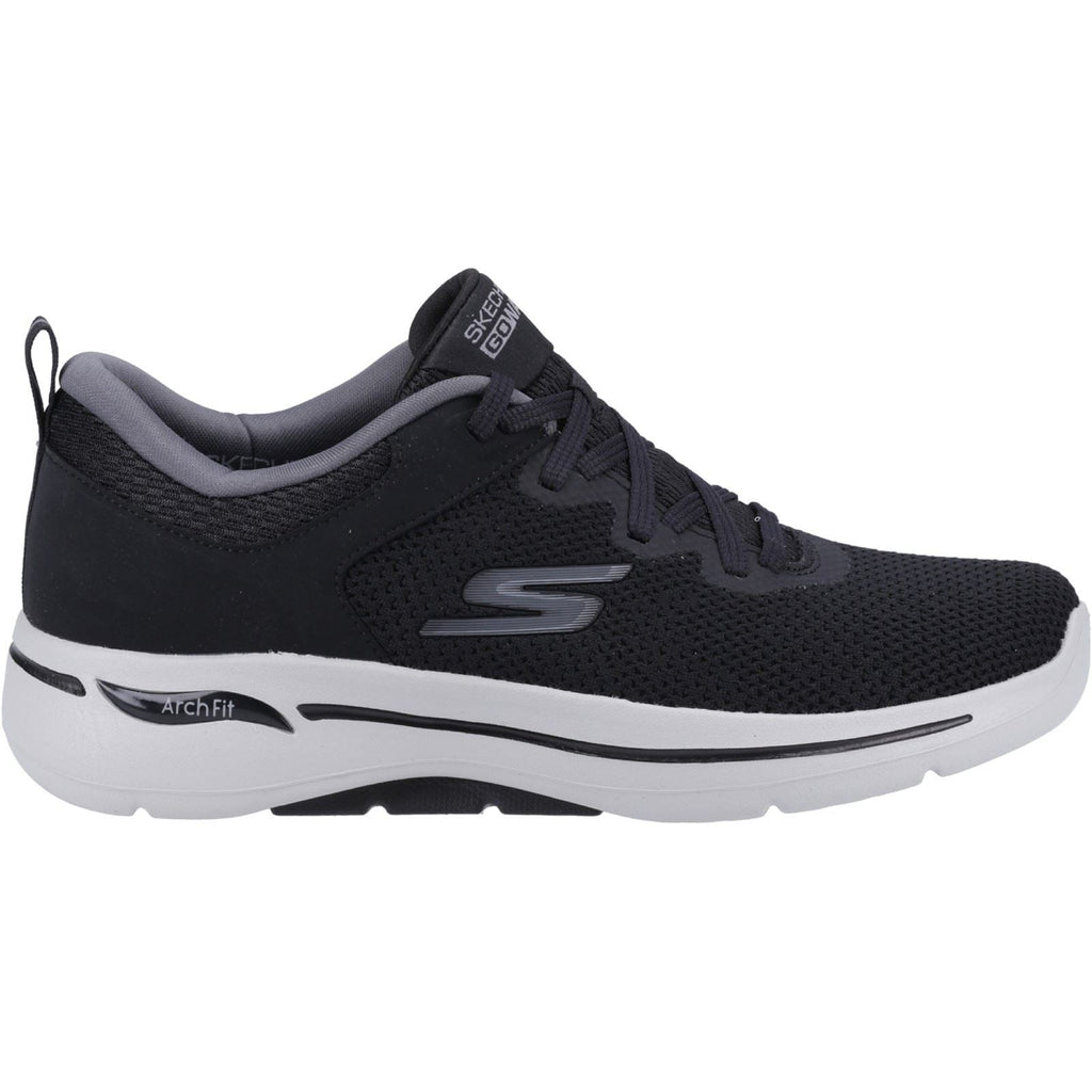 Skechers (GAR216254) Men's Go Walk Arch Fit Clinton Trainers in Black/Grey 6 to 12