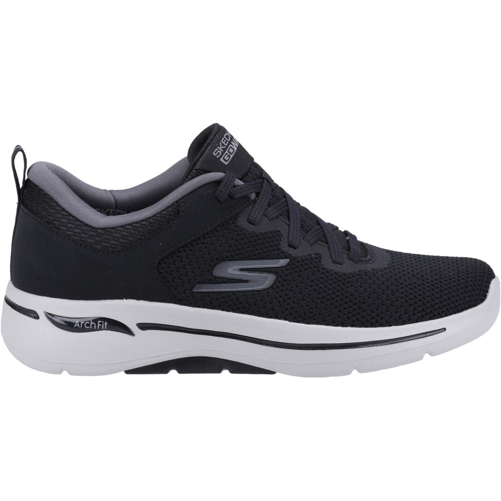 Skechers (GAR216254) Men's Go Walk Arch Fit Clinton Trainers in Black/Grey 6 to 12
