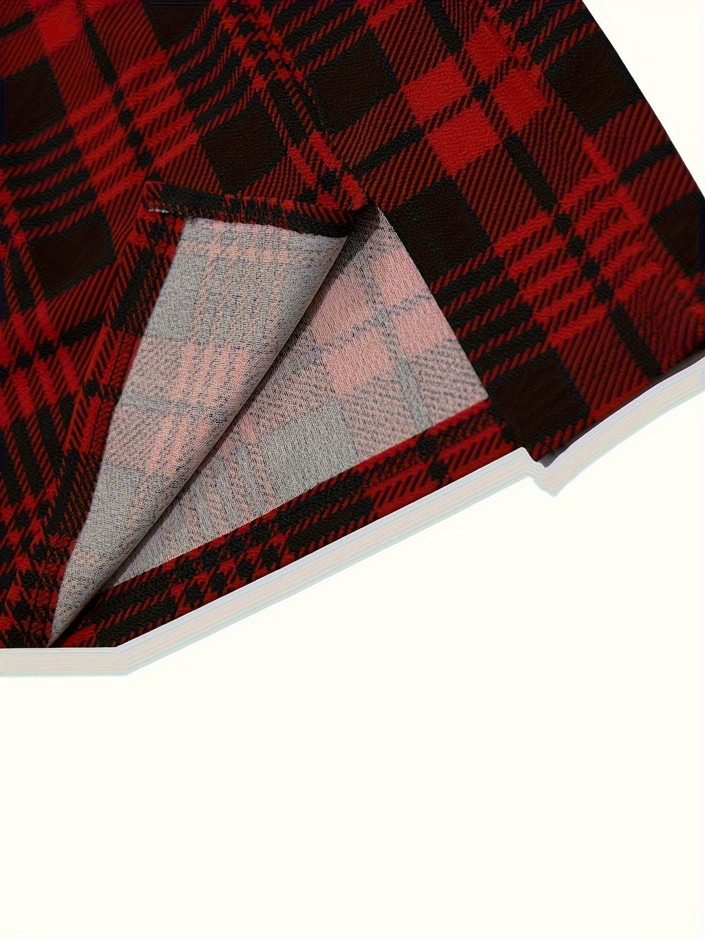 Plaid Print Split Skirt, Elegant Elastic Waist Slim Skirt For Summer, Women's Clothing